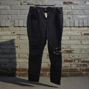 Ashley Stewart 5 Pocket Pants with Chain Detail On Knee